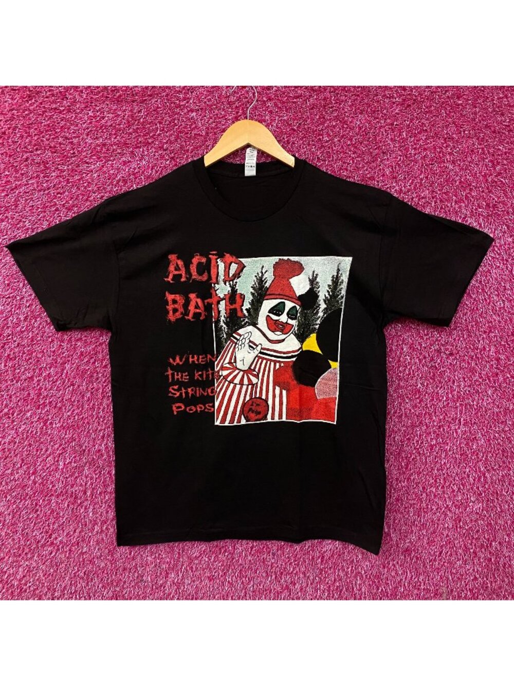 Acid Bath Pogo the Clown When the Kite String Pops Metal Band T-Shirt Large